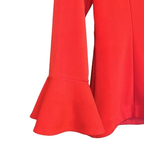 Ann Taylor Bell Sleeve Red Top Blouse Size Medium - Picture 3 of 9